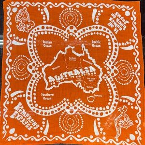 Vintage 2008 Orange Australian Themed Bandana
